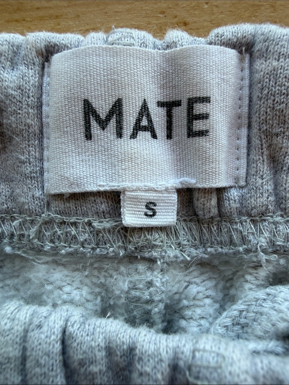 MATE the Label Sweatpants Small Heather Grey Organic Cotton Jogger Drawstring